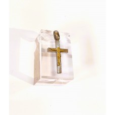 Ασημένιος Σταυρός δίχρωμος με τον Εσταυρωμένο SCR13